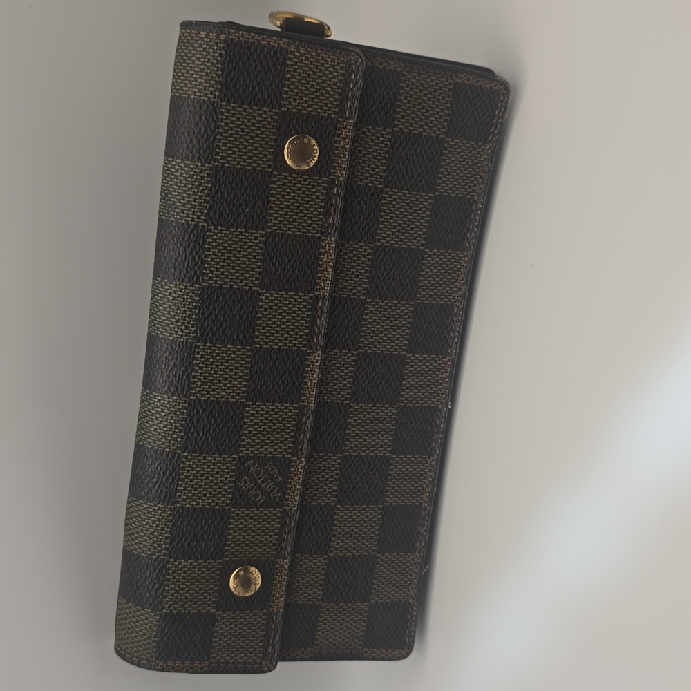 Louis Vuitton Damier Brown Porte Feuille Accordion Long Wallet (VERY GOOD)COA✨️ - Picture 2 of 15